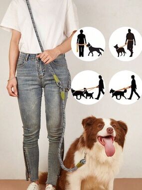 Reflective Hands-Free Crossbody Dog Leash - Never used